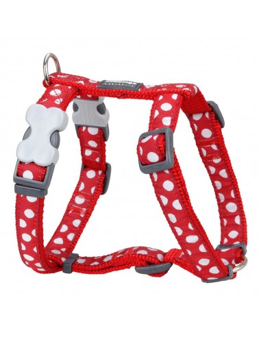 Harnais pour Chien Red Dingo Style Rouge Pois 30-48 cm