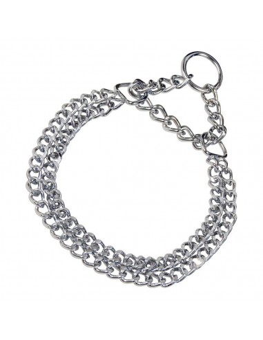 Collier pour Chien Hs Sprenger Argenté 2 mm Double Maillons (50 cm)