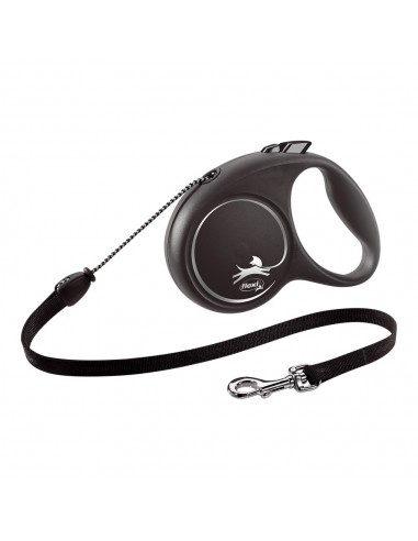 Laisse pour Chien Flexi BLACK DESIGN 5 m Taille M Silver