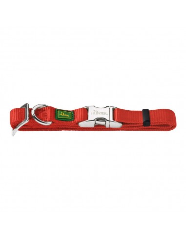 Collier pour Chien Hunter Basic Alu-Strong Rouge Taille L (45-65 cm)