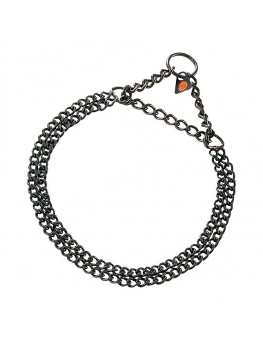 Collier pour Chien Hs Sprenger Noir 2 mm Double Maillons (50 cm)