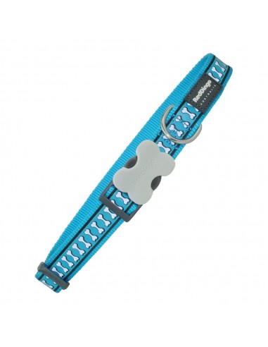 Collier pour Chien Red Dingo Réfléchissant Os Turquoise (2 x 31-47 cm)