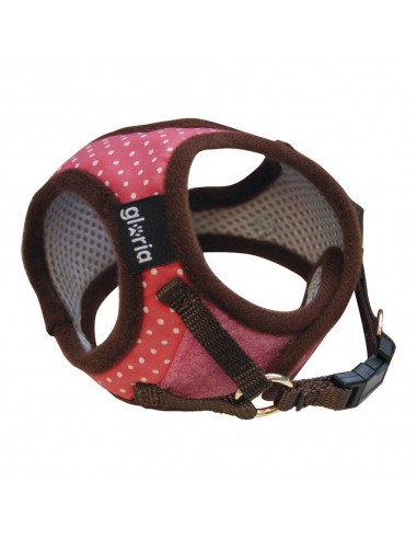 Harnais pour Chien Gloria Points 33-44 cm Rose Taille L