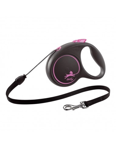 Laisse pour Chien Flexi BLACK DESIGN 5 m Rose Taille XS