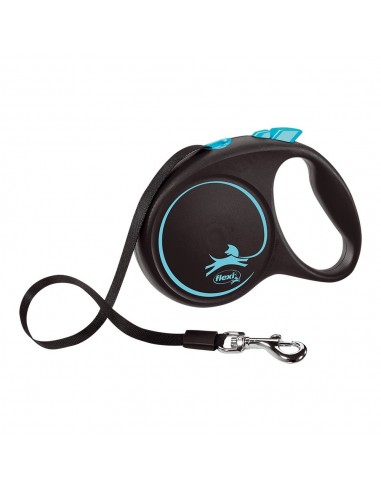 Laisse pour Chien Flexi BLACK DESIGN 5 m Bleu Taille S