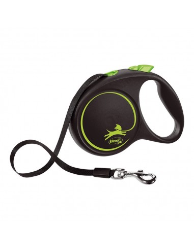 Laisse pour Chien Flexi BLACK DESIGN 5 m Taille S Vert