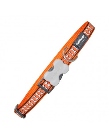 Collier pour Chien Red Dingo Os Réfléchissant Orange (1,2 x 20-32 cm)