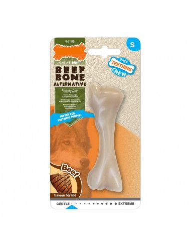 Jouet pour chien Nylabone Beef Bone Chiots Taille S Thermoplastique Viande de bœuf