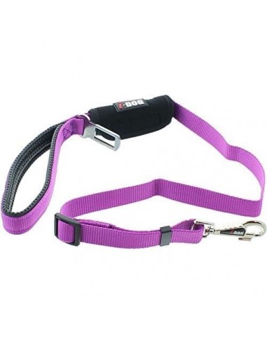 I DOG Laisse Confort - L 100 cm - Violet et gris - Pour chien