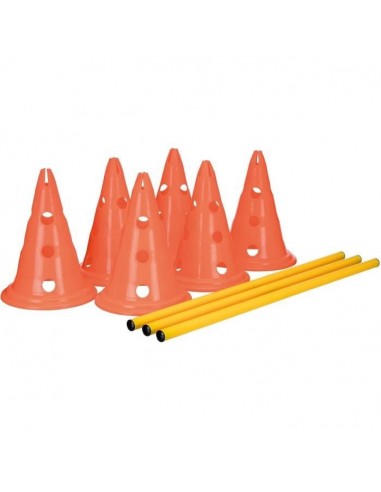 TRIXIE Lot de 3 Activités d'obstacle - Ø 23 × 30 cm - 78 cm - Orange et jaune - Pour chien