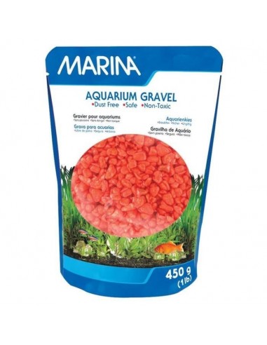 MARINA Gravier Deco orange - 450 g - Pour aquarium