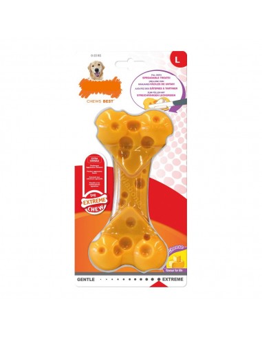 Jouet pour chien Nylabone Dura Chew Fromage Taille L Nylon