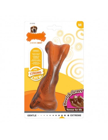 Jouet pour chien Nylabone Strong Chew Sauce Viande Caoutchouc Taille M