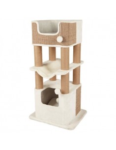 TRIXIE Arbre a chat Lucano 110cm - Blanc et taupe