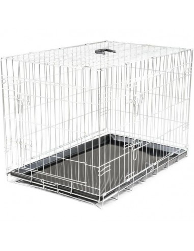 VADIGRAN Cage métallique pliable Classic - 91 x 61 x 66 cm - Argent - Pour chien